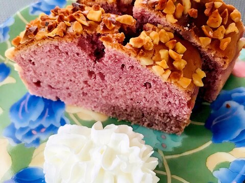 ★デザート★紫芋パンケーキミックスでパウンドケーキ